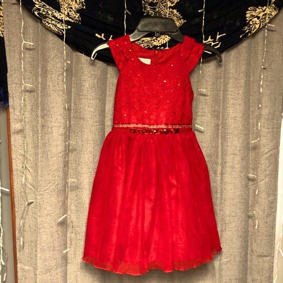 Bonnie Jean Red Formal Kids Dress - Picture 1 of 5